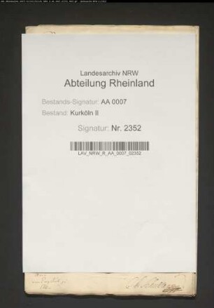 An die Stadt Neuss verpfändeter Landzoll und dessen beabsichtigte Einlösung