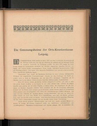Die Genesungsheime der Orts-Krankenkasse Leipzig.