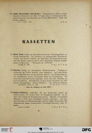 Kassetten (Nr. 373-383)