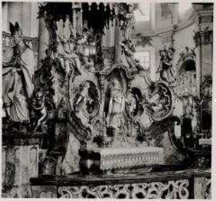 Bad Staffelstein, Basilika Vierzehnheiligen (Wallfahrtskirche), Gnadenaltar (Detail)