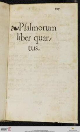 Psalmorum liber quartus