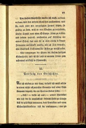 XI. Verfolg der Geschichte.