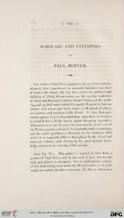 Scholars and Imitators of Paul Potter