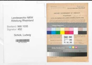 Entnazifizierung Ludwig Schick , geb. 20.12.1899 (Kaufmaennischer Angestellter)