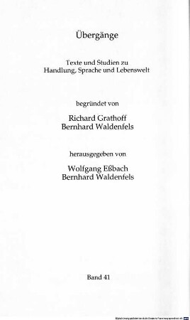 Elementare Ethik : Alterität, Generativität und Geschlechterverhältnis bei Emmanuel Lévinas