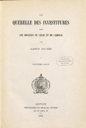 La querelle des investitures dans les diocèses de Liège et de Cambrai, 2