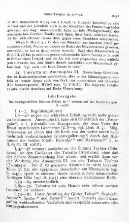 24. Tušratta an Amenophis III.