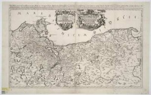 Karte von dem Herzogtum Pommern, 1:580 000, Kupferstich, um 1710
