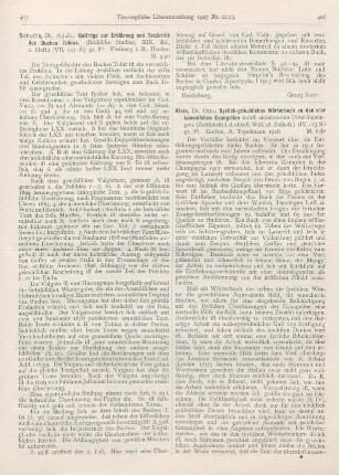 405-406 [Rezension] Schulte, Adalbert, Beiträge zur Erklärung und Textkritik des Buches Tobias