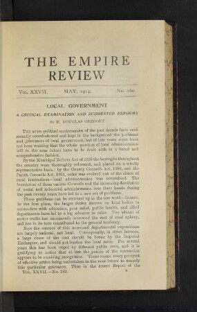 Vol. 27. May, 1914. No. 160.
