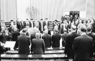 Freiburg: Audimax, Rektoratsübergabe, Einzug des Lehrkörpers