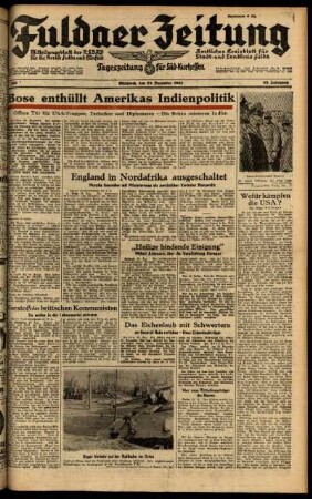 Ausgabe vom Mittwoch, den 23. Dezember 1942.