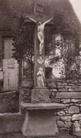 Oberdorf. Kruzifix mit Madonna und St. Wendelinus 1818
