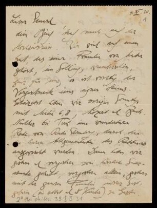 Brief von Franz Rosenzweig an Eduard Strauss