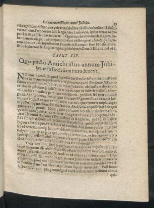Caput XXV. Quo pacto Antichristus annum Iubilaeum in Ecclesiam introduxerit