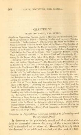 Chapter VI. Death, mourning, and burial
