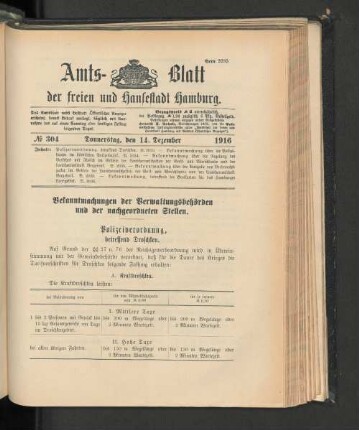 No. 304, 14. Dezember 1916