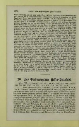 20. Das Großherzogthum Hessen - Darmstadt