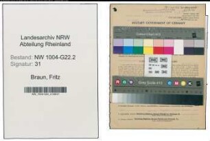 Entnazifizierung Fritz Braun , geb. 08.12.1891 (Ingenieur)
