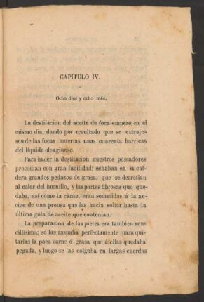 Capítulo IV. - Ocho días y ocho más.