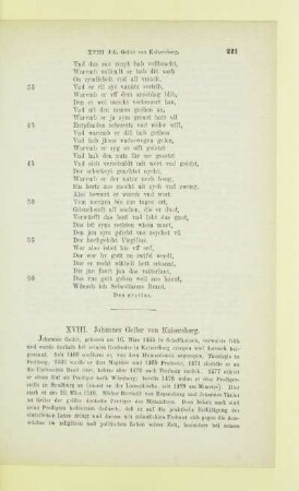 XVIII. Johannes Geiler von Kaisersberg