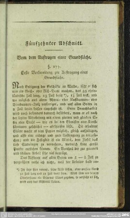 Fünfzehnter Abschnitt. Vom dem Auftragen einer Grundfläche
