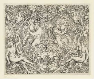 Bildtapete mit Satyrn und Nymphen