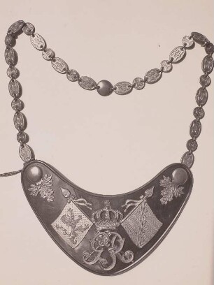 Kgl. Sächs. Fahnenträger-Ringkragen mit den Initialen König Georgs