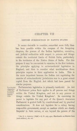 Chapter VII. British jurisdiction in native states