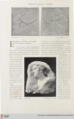 Vol. 55 (1915) = No. 217: Edmond T. Quinn : sculptor