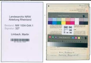 Entnazifizierung Martin Limbach , geb. 24.02.1901 (Lehrer)