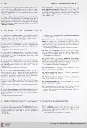 II. Tagungen. Gelehrte Gesellschaften