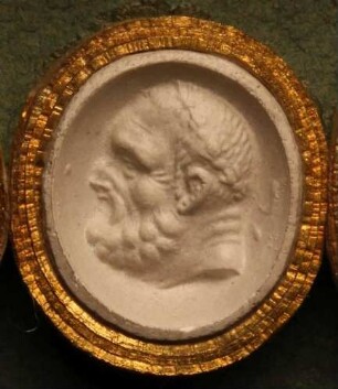 Profilkopf des bärtigen Herkules (Daktyliothek, Erstes Mythologisches Tausend)
