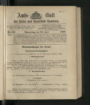 No. 133, 24. Juni 1920