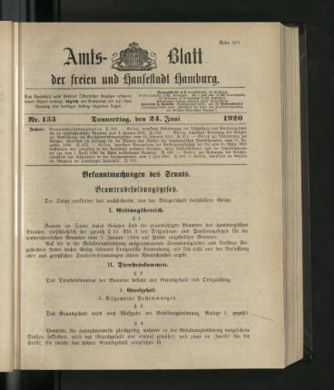 No. 133, 24. Juni 1920