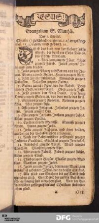 Evangelium S. Matthäi.