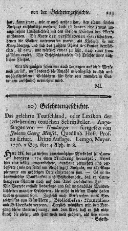 10) Gelehrtengeschichte.