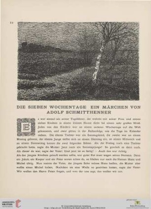 Die sieben Wochentage