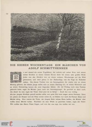 Die sieben Wochentage