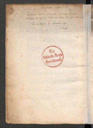 handschriftlicher Vermerk v. F. Wilken: Particula Corani Surae VI v. III usque ad finem et Surae VII initium usque ad verfum ...