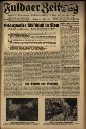 Ausgabe vom Montag, den 09. Mai 1938.