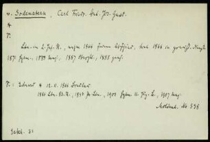 Sodenstern, Carl Friedr. Ant. Jos. Gust. v.