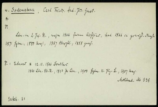 Sodenstern, Carl Friedr. Ant. Jos. Gust. v.