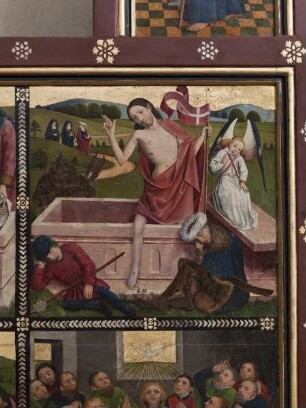 Passionsaltar — Passion und Auferstehung Christi — Rechter Flügel: Nach der Kreuzigung — Auferstehung Christi