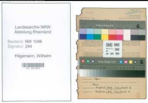 Entnazifizierung Wilhelm Hilgemann , geb. 24.12.1904 (Studienrat)