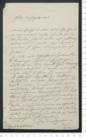 Brief von Johann Friedrich von Cotta von Cottendorf an Adelbert von Chamisso