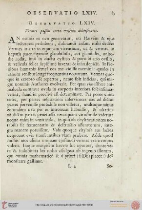 Observatio LXIV