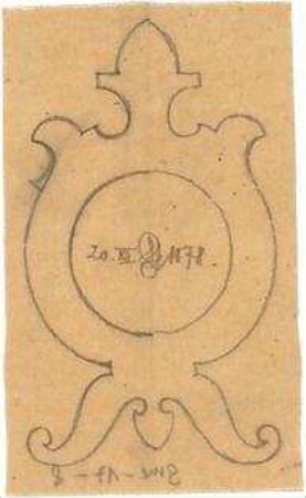 Gmelin, Leopold; Sammlung Gmelin: Handzeichnungen - Folio 8 - Ätzung (Ansicht)