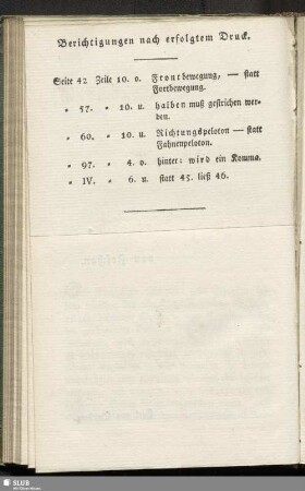 Berichtigungen nach erfolgtem Druck