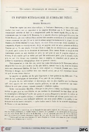 8: Un papyrus métrologique et judiciaire inédit